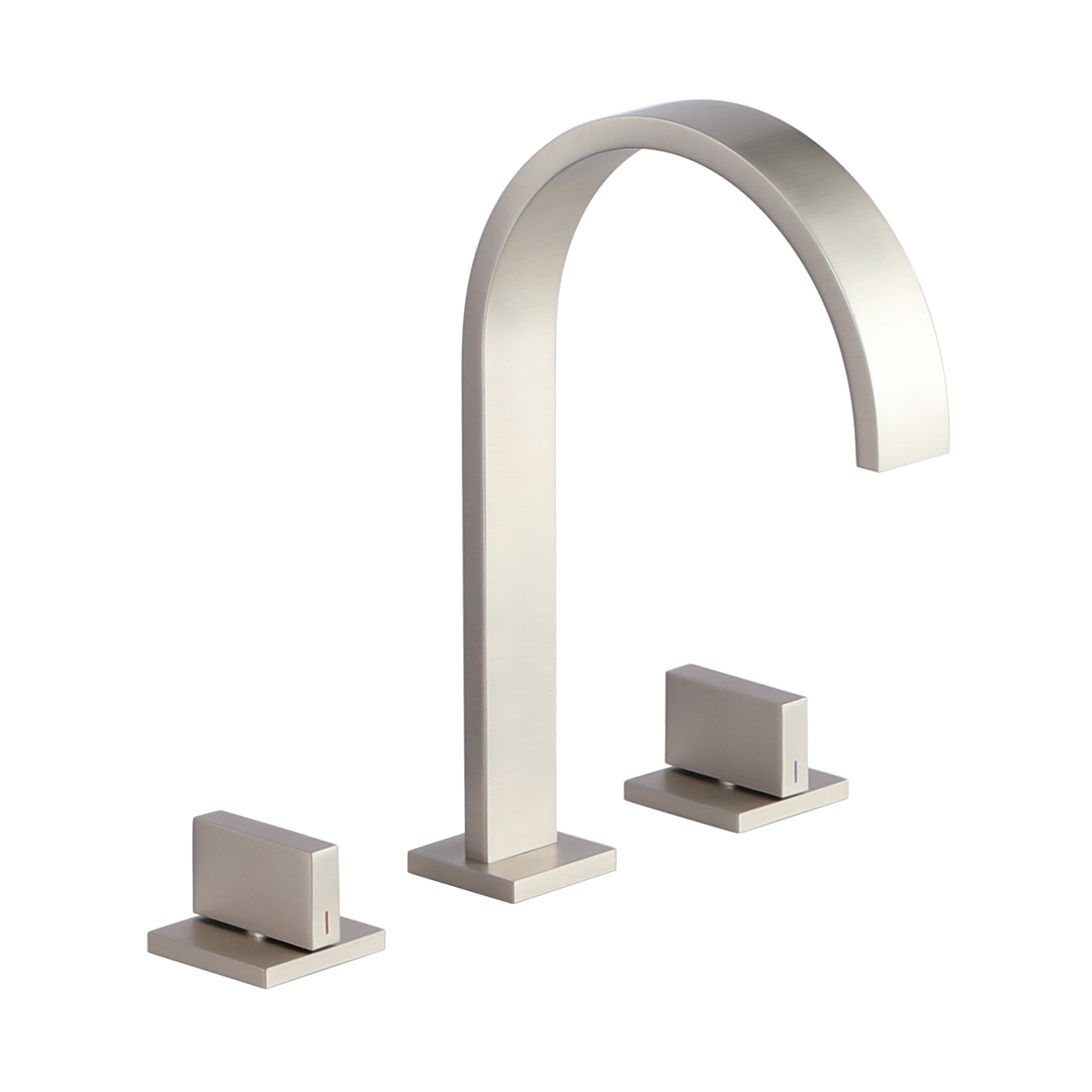 3-Hole Widespread Deck Mounted Waterfall Bathroom Basin Faucet