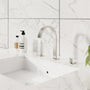 3-Hole Widespread Deck Mounted Waterfall Bathroom Basin Faucet
