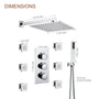 12" Thermostatic Rainfall Shower System with Handheld & Body Jets