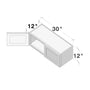 Dove Grey RTA 30"W x 12"D x 12"H Short Wall Cabinet with 2 Doors