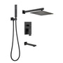 10" Wall Mounted Dual Shower Heads Shower System With Tub Spout 
