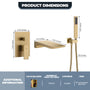 Wall Mounted Bathtub Faucet Set With Handheld Shower Head