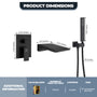 Wall Mounted Bathtub Faucet Set With Handheld Shower Head