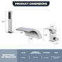Waterfall Tub Faucet with Handheld Shower Head for Bathtub