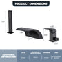 Waterfall Tub Faucet with Handheld Shower Head for Bathtub