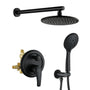9/10/12" Wall Mounted Rain Shower System with 5-Spray Patterns (Valve Included)