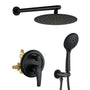 9/10/12" Wall Mounted Rain Shower System with 5-Spray Patterns (Valve Included)