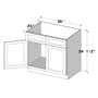 RTA Kitchen Cabinets White Shaker Style Complete DIY Set