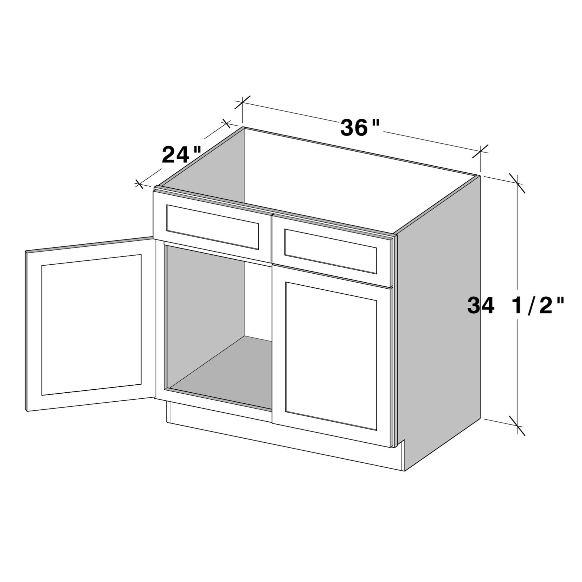 RTA Kitchen Cabinets White Shaker Style Complete DIY Set