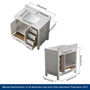 30"/36"/48"/72" Freestanding Bathroom Vanity with White Marble-Pattern Artificial Stone Top