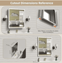 30" x 32" Aluminum Medicine Cabinet with LED Mirror, Anti-Fog, 3 Color Temperatures