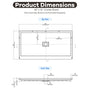 36"-60"x30"-36" White SMC Shower Base with Flamed Rock Slip-Resistant Surface, Center Drain