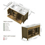 42"/55"/60"/72"/84" Warm Oak Freestanding Bathroom Vanity with Solid Wood Construction