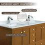 48"/60"/72" Freestanding Bathroom Vanity with Single/Double Sink & Marble Top