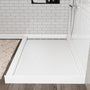 48"/60"x36"/32" Matte White Solid Composite Stone Shower Base with Anti-Slip Textured