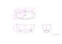 59 in./67 in. Glossy White Acrylic Freestanding Soaking Bathtub with Faucet Deck, Overflow and Adjustable Feet