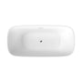 59 in./67 in. Glossy White Acrylic Freestanding Soaking Bathtub with Sculpted Curves, Overflow and Adjustable Feet