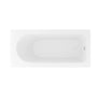 59 in. Glossy White Acrylic Alcove Soaking Bathtub with Integrated Skirt, Chrome Twist Drain and Overflow