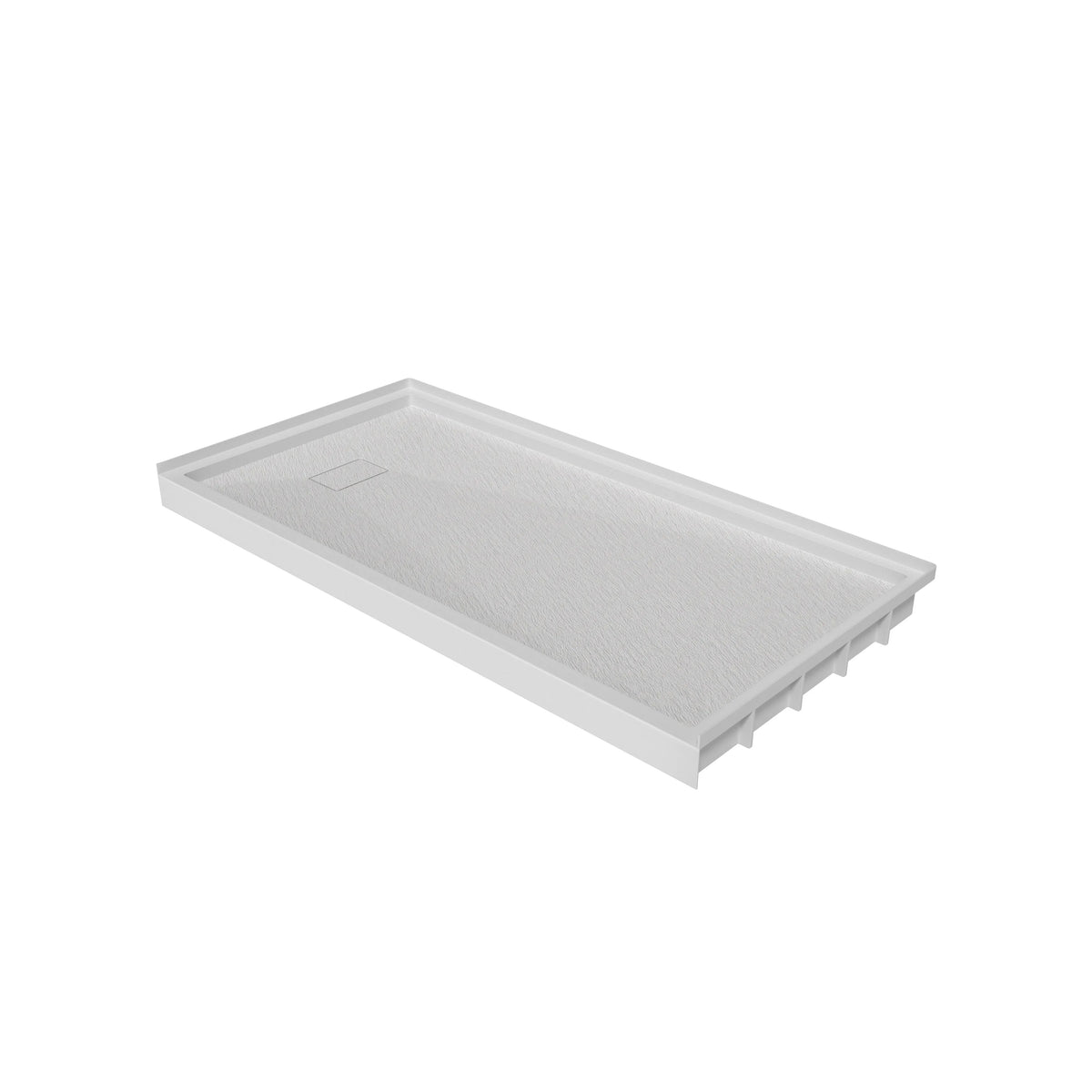 60"x30"/32" Grey One-Piece SMC Shower Pan Base with Anti-Slip Texture
