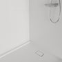 60"x32"x96" SMC Shower Wall Panel Kit with Small Subway Tile Pattern with Matte White / Glossy White Finish