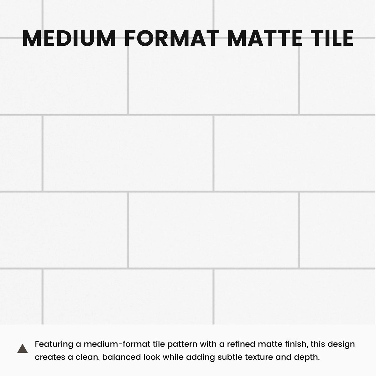 60"x36"/48"x96" Medium Tile Pattern SMC Shower Wall Panel System in 4 Finishes