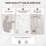60"x36"x75"/96" Calacatta Gold Marble Solid Surface 4-Piece Shower Wall Panels for Luxury Shower Spaces