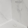 60"x36"x96" SMC Shower Wall Panel Kit in Calacatta/Carrara Finish with Grout-Free Matte Surface