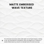 60"x36"x96" White SMC Shower Wall Panel Kit with Wave Texture, Waterproof Grout-Free Design