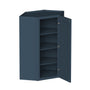 Cyber Grey RTA 24"W x 12"D x 18"/30"/36"/42"H Diagonal Corner Wall Cabinet with Shelves