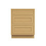 Inset Hazelnut Oak RTA 12-36"W x 34.5"H x 25"D 9-Size Base Cabinet with 3 Drawers