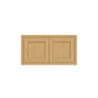 Inset Hazelnut Oak RTA 30-36"W x 12-24"H x 25"D 7-Size Double Doors Wall Cabinet