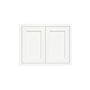 Inset Origami White RTA 24-36"W x 12-24"H x 13.5"D 10-Size Double Doors Wall Cabinet