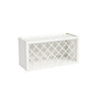 Inset Origami White RTA 24-36"W x 15-30"H x 13.5"D 5-Size Diamond Lattice Wine Grid Wall Rack Cabinet