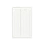 Inset Origami White RTA 24-36"W x 30-42"H x 13.5"D 15-Size Double Doors Wall Cabinet