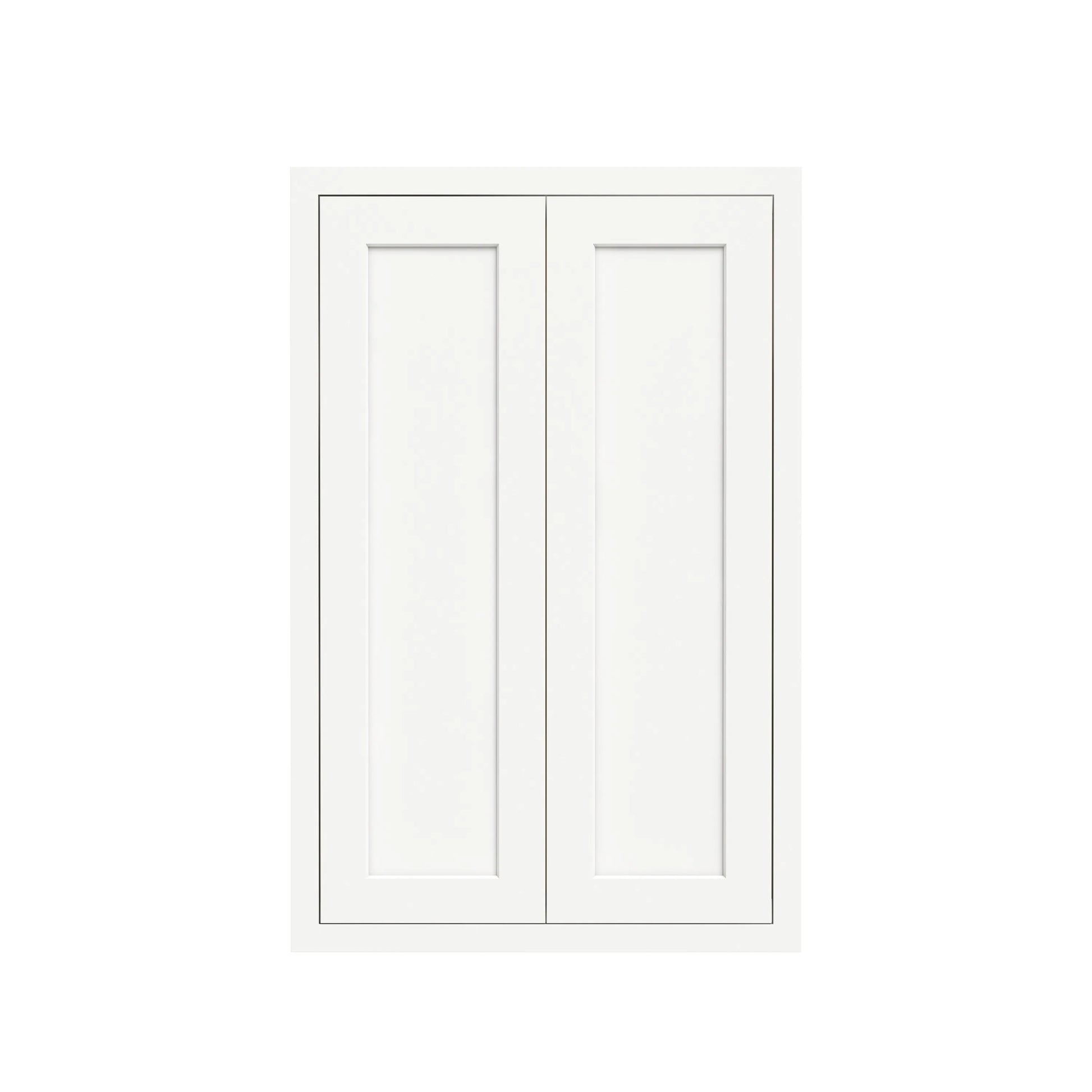 Inset Origami White RTA 24-36"W x 30-42"H x 13.5"D 15-Size Double Doors Wall Cabinet