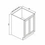 Inset Origami White RTA 24-36"W x 34.5"H x 25"D 5-Size Full Height Double Doors Base Cabinet