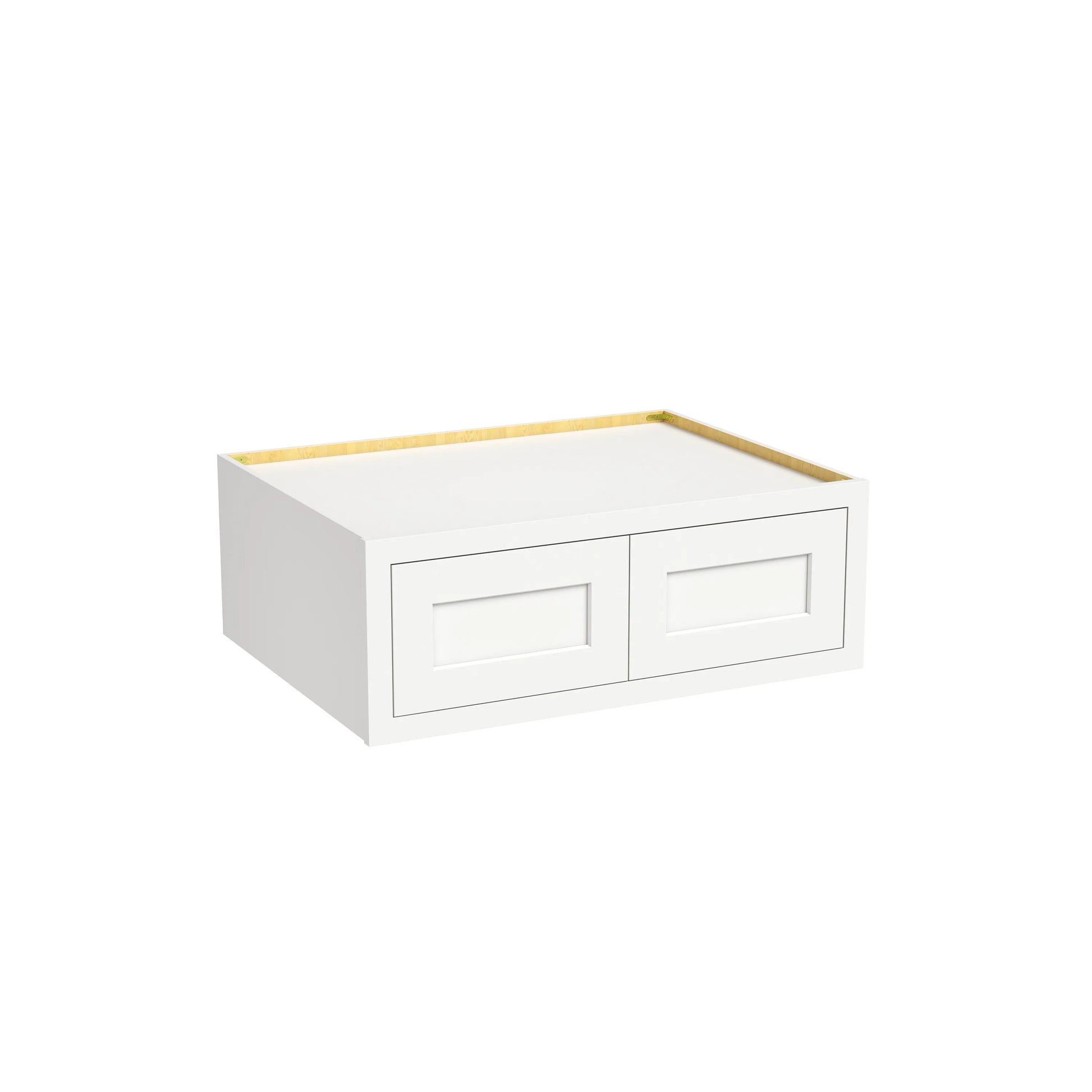 Inset Origami White RTA 30-36"W x 12-24"H x 25"D 7-Size Double Doors Wall Cabinet