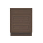 Inset Truffle Brown RTA 12-36"W x 34.5"H x 25"D 9-Size Base Cabinet with 3 Drawers