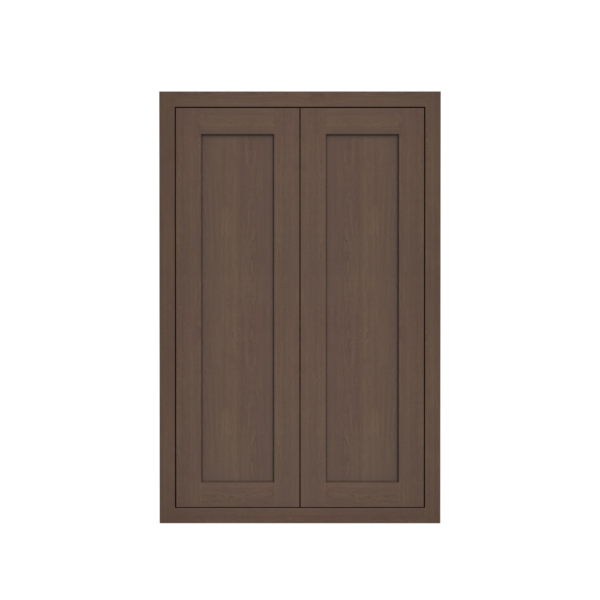 Inset Truffle Brown RTA 24-36"W x 30-42"H x 13.5"D 15-Size Double Doors Wall Cabinet