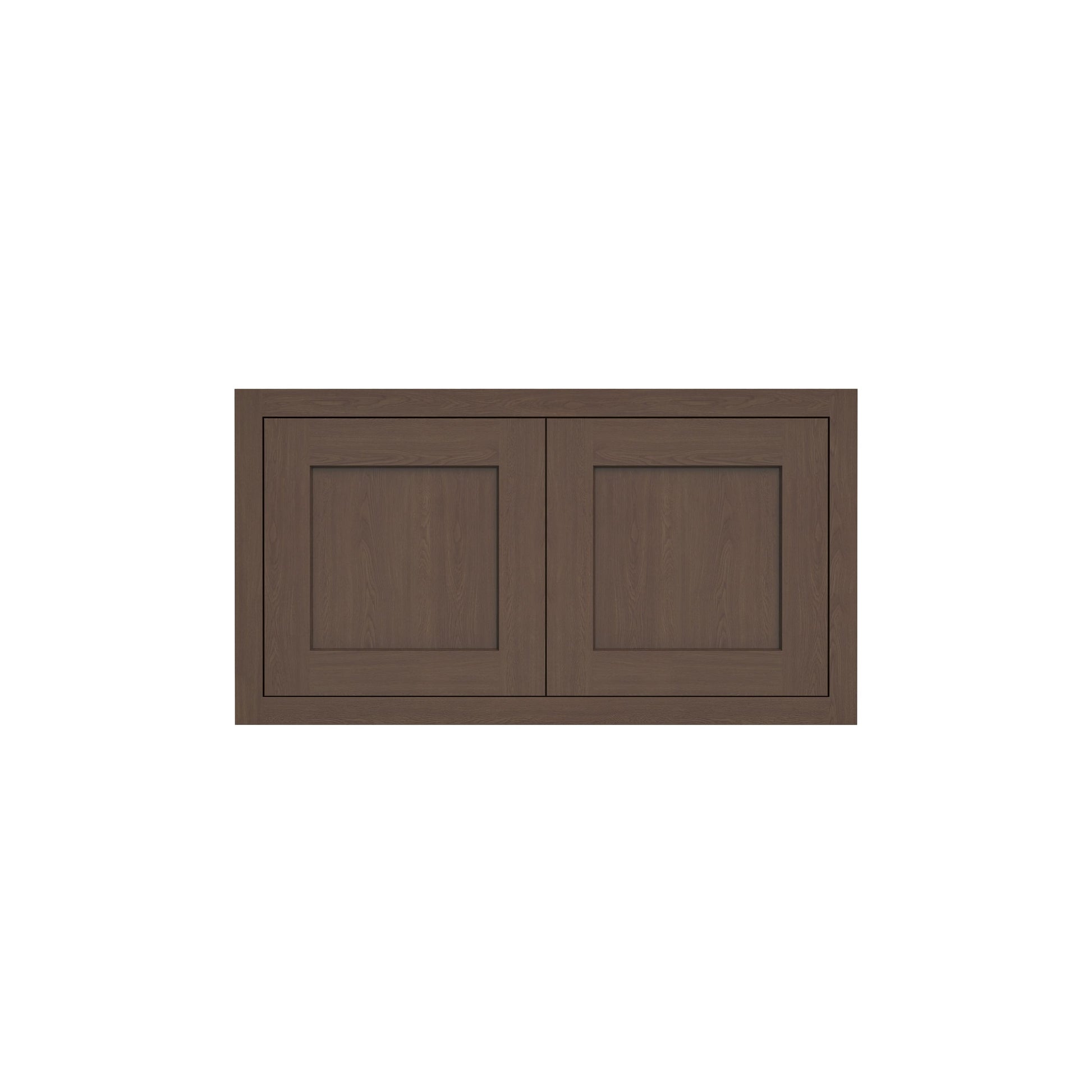 Inset Truffle Brown RTA 30-36"W x 12-24"H x 25"D 7-Size Double Doors Wall Cabinet