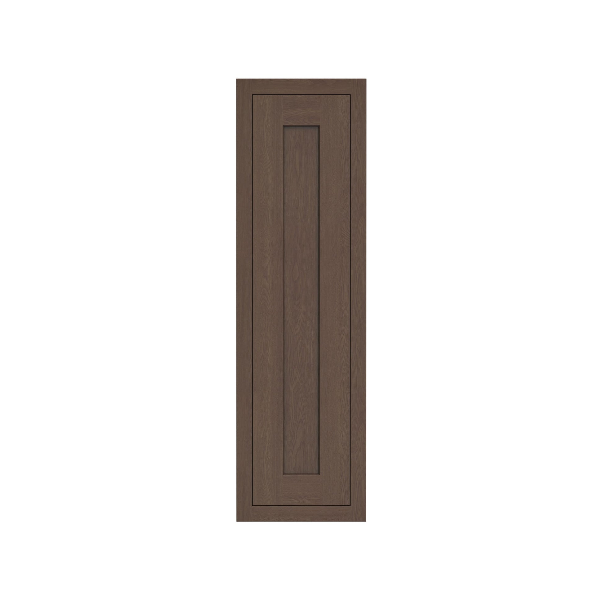 Inset Truffle Brown RTA 9-21"W x 30-42"H x 13.5"D 15-Size Single Door Wall Cabinet