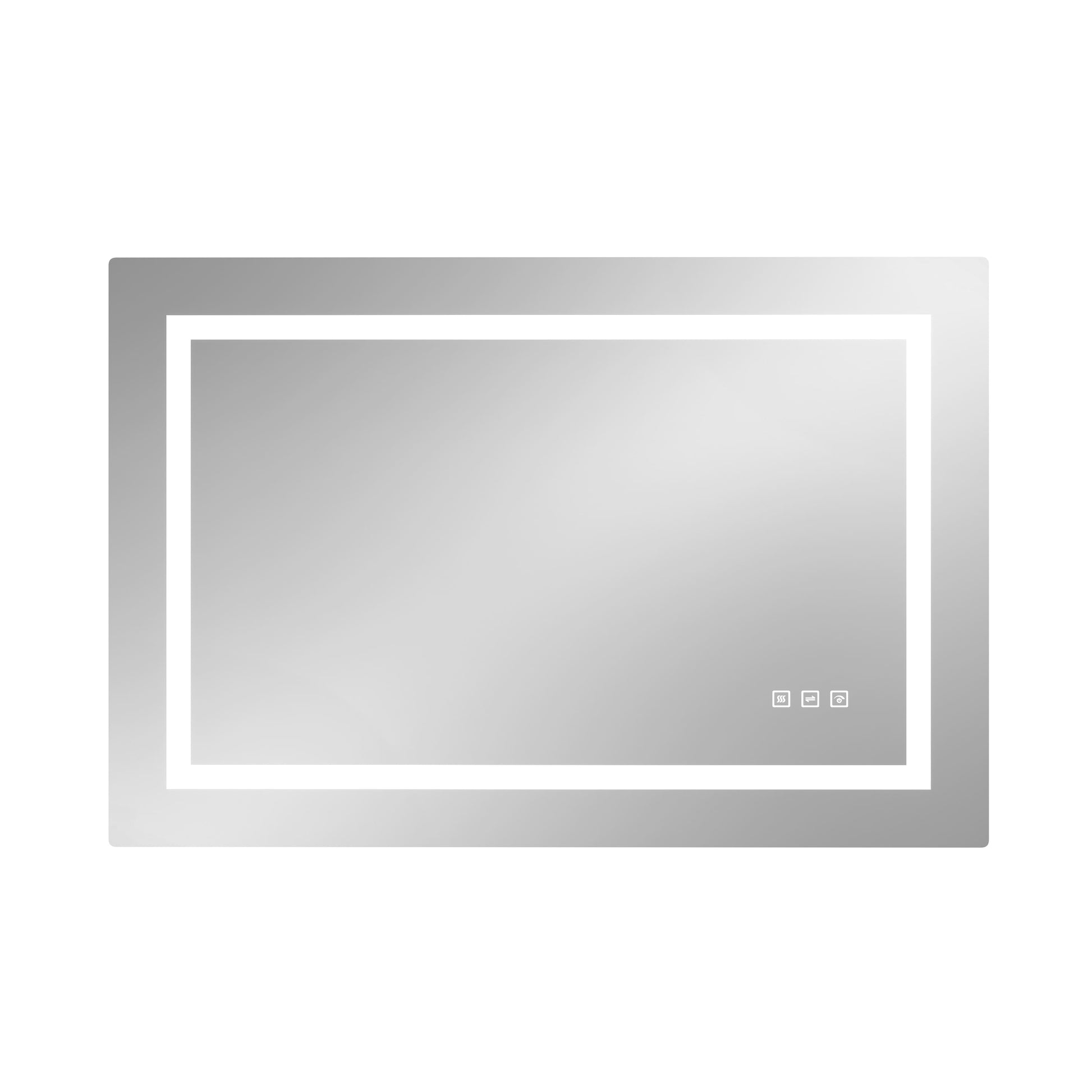 LED Front-Lighted Bathroom Mirror with Touch Dimming and Shadow Free Lighting