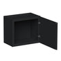 Slim Ebony Black Shaker RTA 12"/15"/18"/21"W x 18"H x 12"D Single Door Short Wall Cabinet