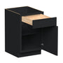 Slim Ebony Black Shaker RTA 12"/15"/18"/21"W x 34.5"H x 24"D Standard Base Cabinet with 1 Drawer and 1 Door