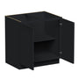 Slim Ebony Black Shaker RTA 24"-36"W x 34.5"H x 24"D 5-Size Full Height Door Base Cabinet with 2 Doors