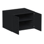 Slim Ebony Black Shaker RTA 36"W x 12"/15"/18"/24"H x 27"D Deep Wall Cabinet with 2 Doors