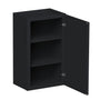 Slim Ebony Black Shaker RTA 9"-21"W x 30"/36"/42"H x 12"D 15-Size Single Door Standard Wall Cabinet