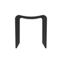 Solid Surface U-Shaped Shower Stool in Matte White / Matte Black