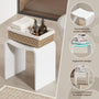 Solid Surface U-Shaped Shower Stool in Matte White / Matte Black