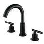 8" Widespread 3-Hole Mid-Arc Bathroom Sink Faucet with 2-Handle Design